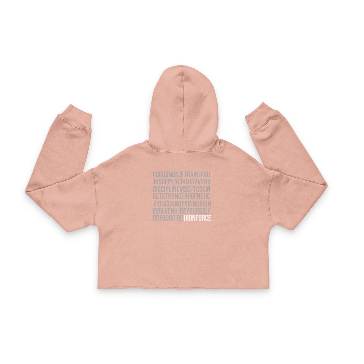 IRONFORCE™ Women's Gym wordsearch Hoodie - Empowering Women's Cropped Hoodie