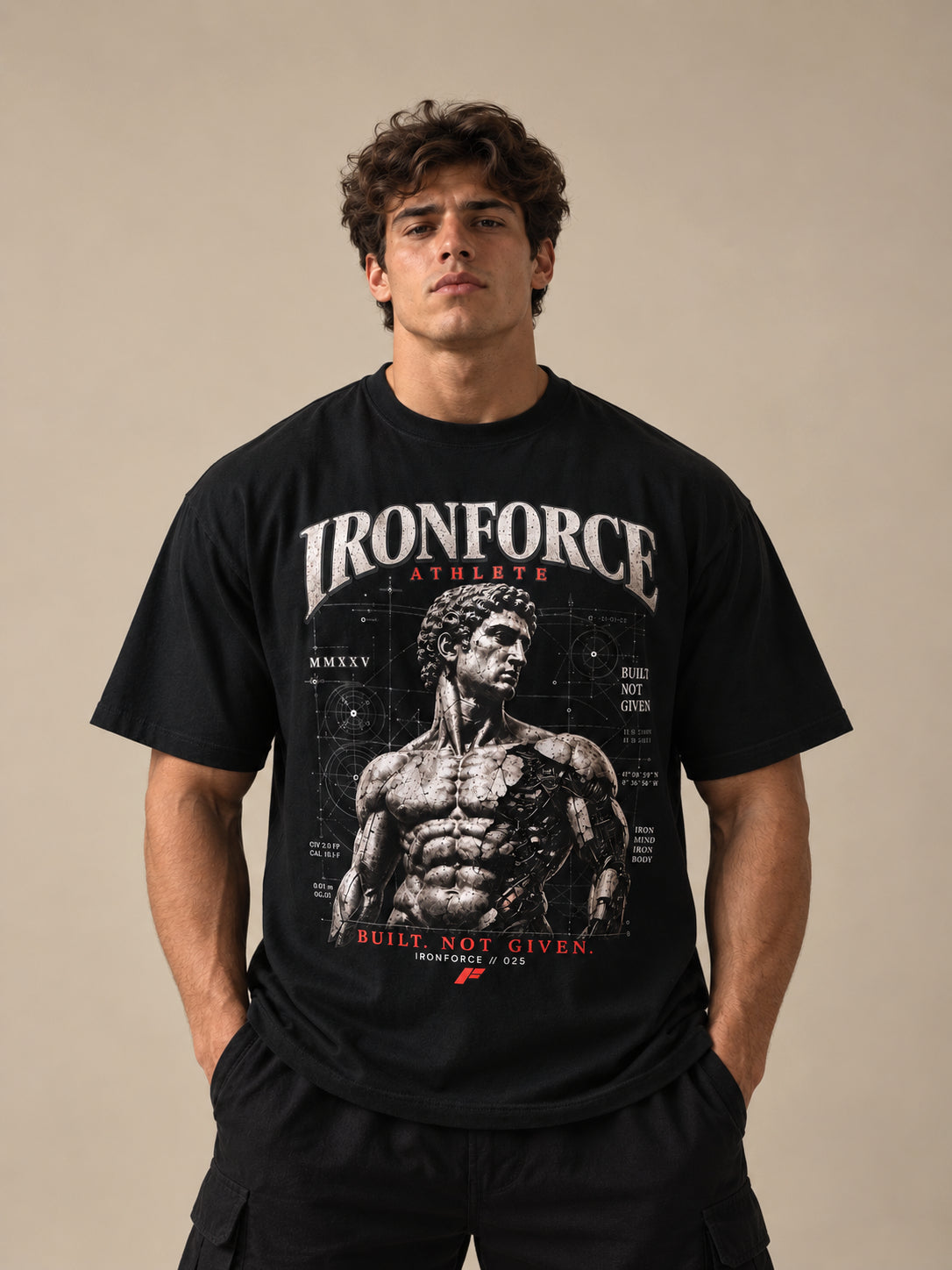 IRONFORCE™ Men's Oversized T-Shirt — The Athena Tee