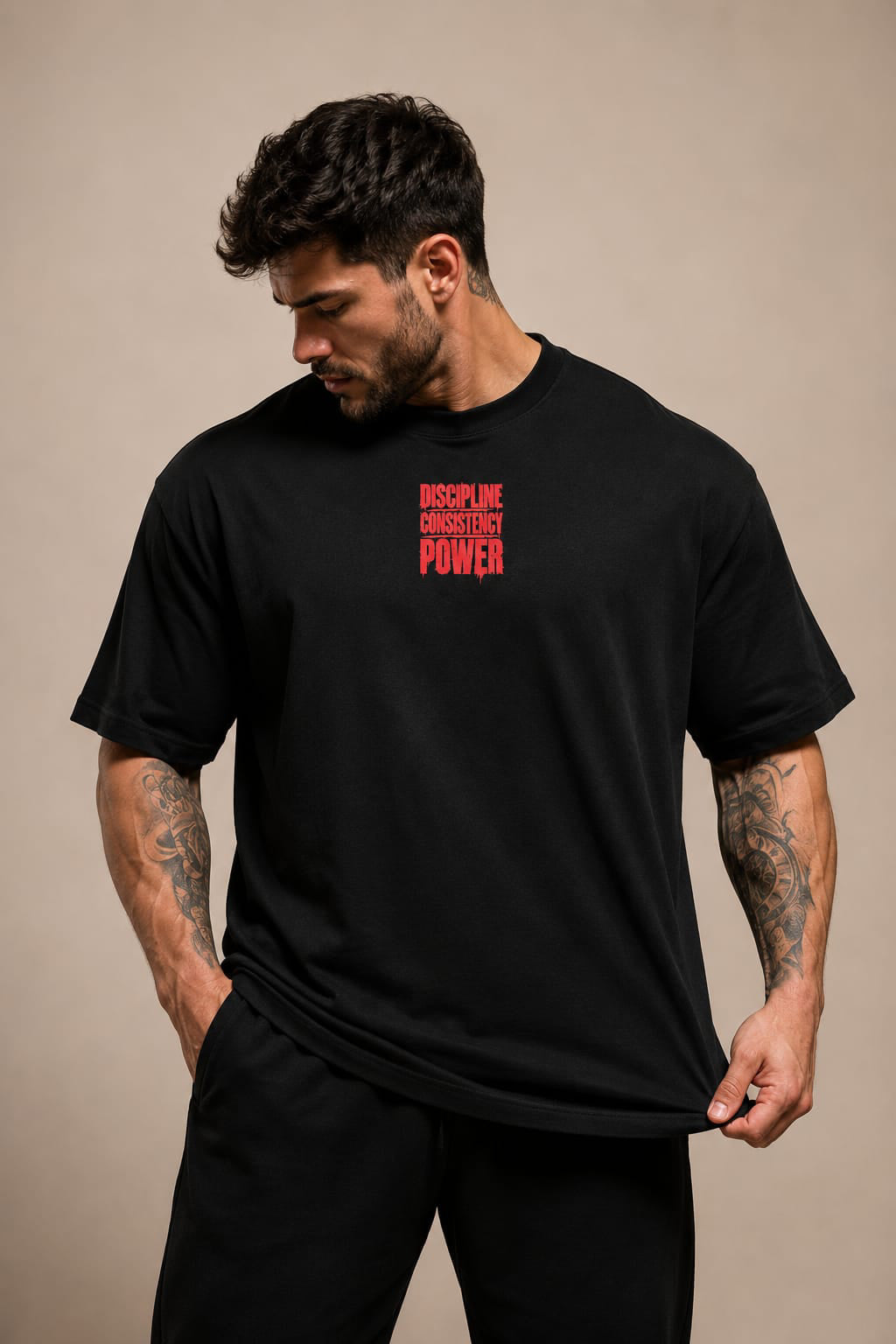 IRONFORCE™ Men's Oversized T-Shirt The Discipline Code