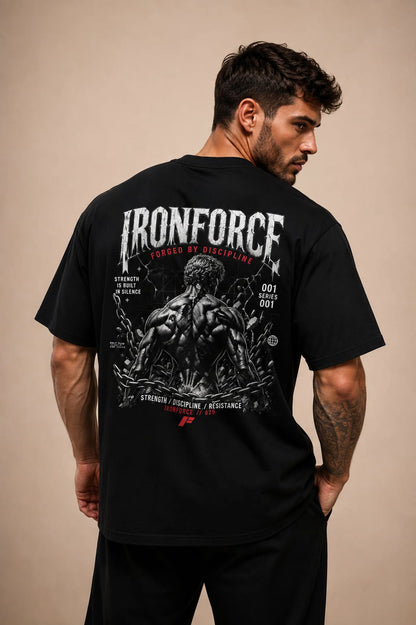 IRONFORCE™ Men's Oversized T-Shirt — Forged by Discipline