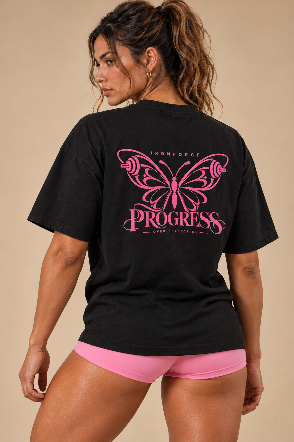 IRONFORCE™ Women's Progress over perfection Oversized T-Shirt