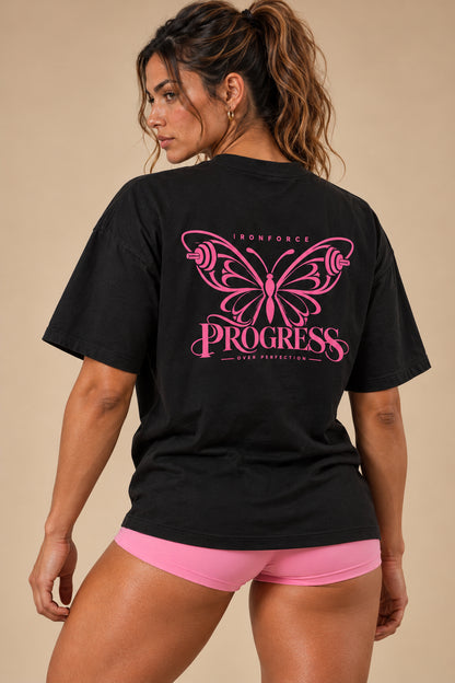 IRONFORCE™ Women's Progress over perfection Oversized T-Shirt