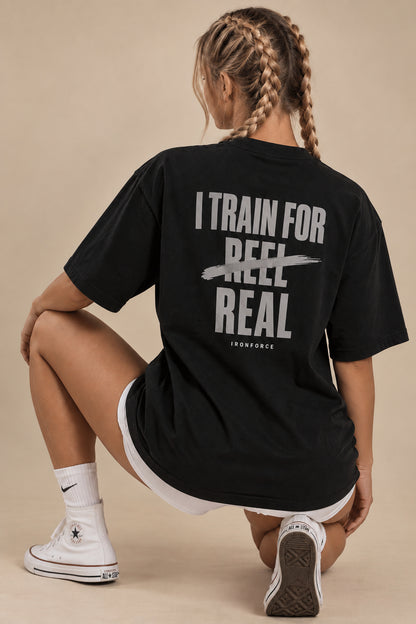 IRONFORCE™ Women's Oversized T-Shirt -  The Train For Real Tee